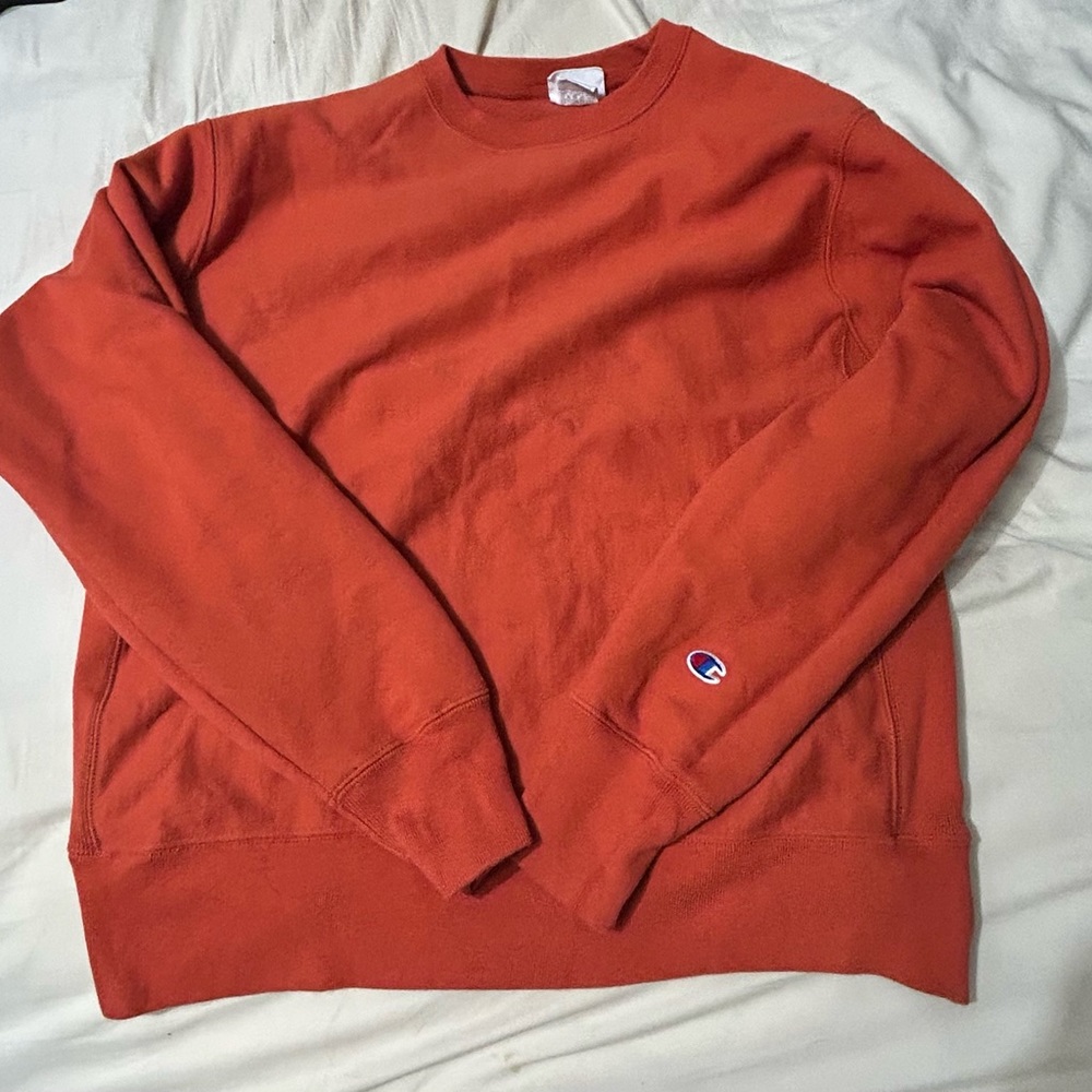 Champion orange crewneck